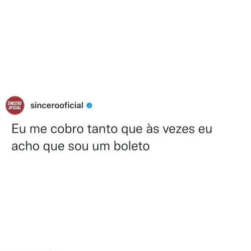 Acho que sou um boleto