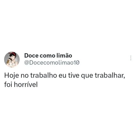 Frase do Twitter de trabalho