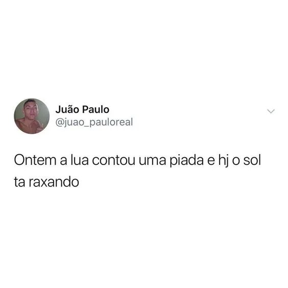 A lua contou uma piada