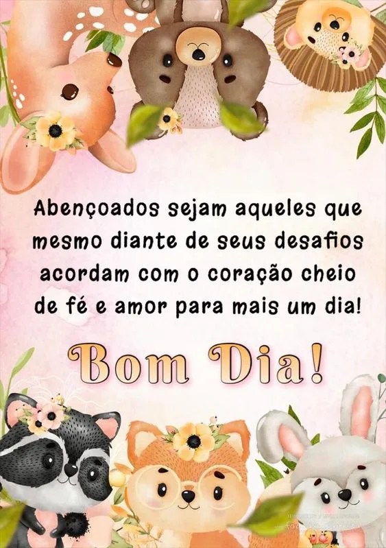 Bom dia cheio de fé e amor