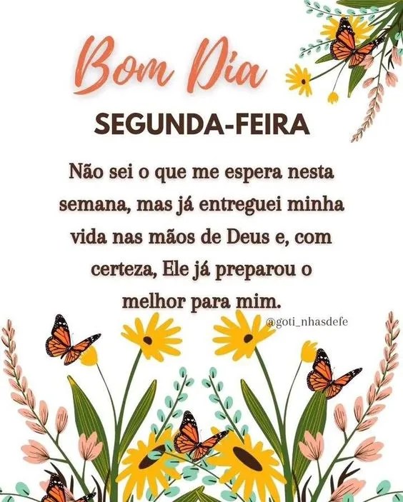 Segunda-feira nas mãos de Deus
