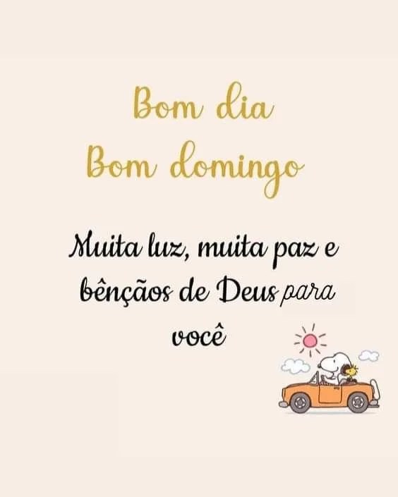 Bom domingo de muita luz
