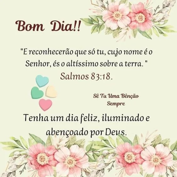 Bom dia feliz e abençoado