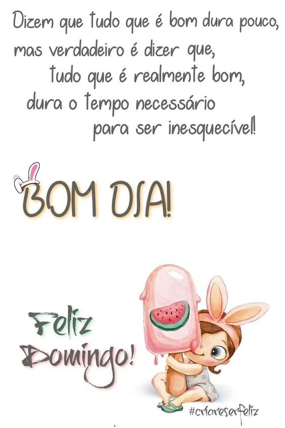 Bom dia feliz domingo