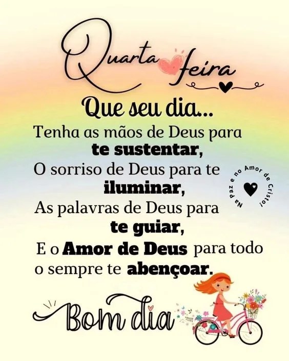 Quarta-feira tenha Deus