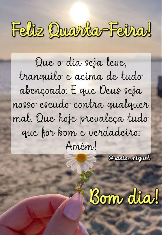 Quarta-feira dia seja leve