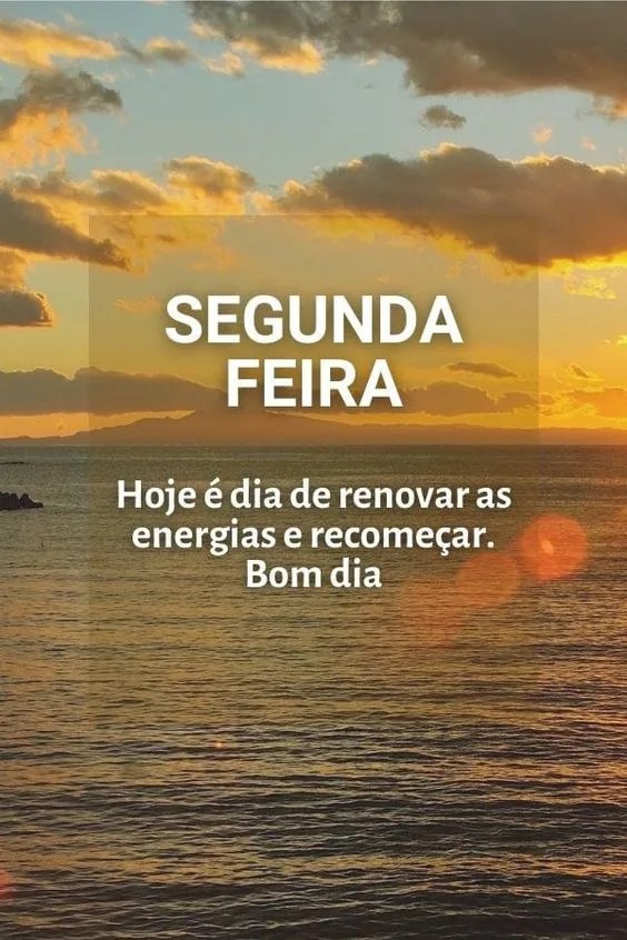 Segunda-feira dia de renovar