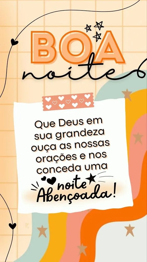 Boa noite abençoada