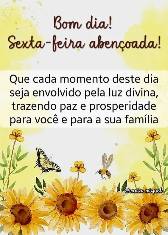 Bom dia Sexta-feira abençoada