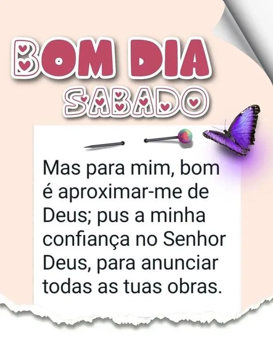 Bom dia Sábado confiança no Senhor