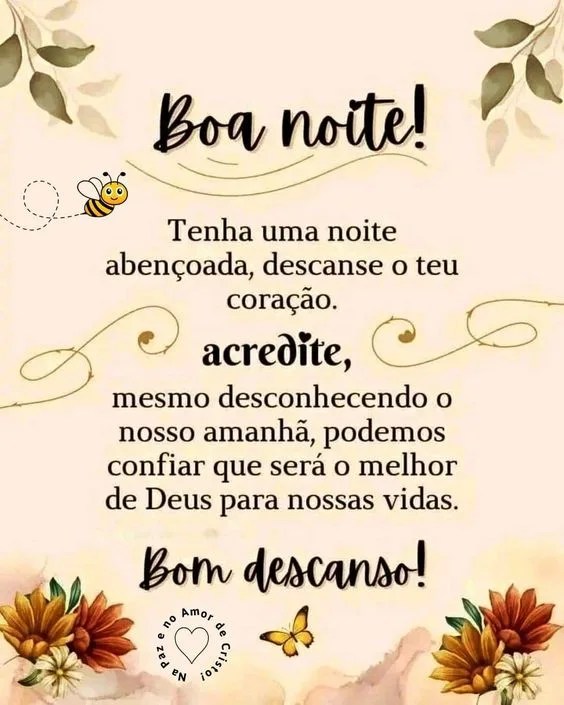Tenha uma noite abençoada