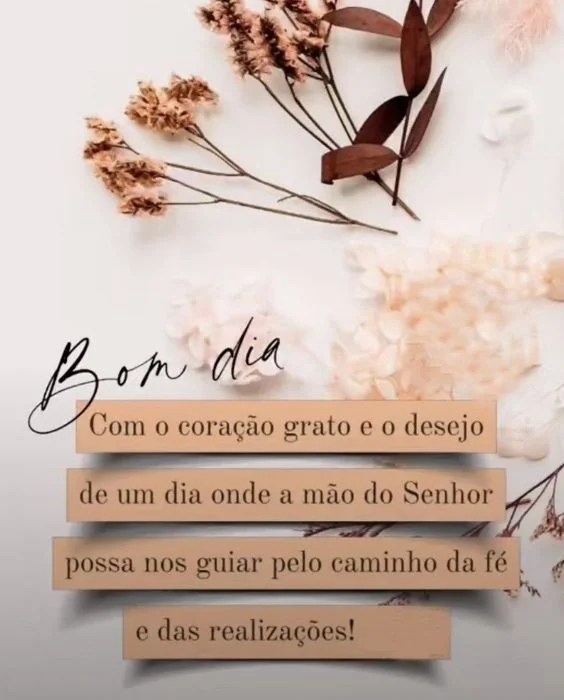 Bom dia com o coração grato