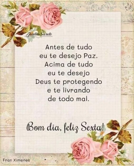 Desejo de paz para Sexta-feira