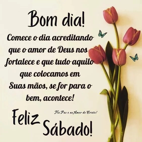 Bom sábado com amor de Deus