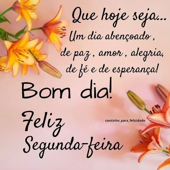 Segunda-feira dia abençoado