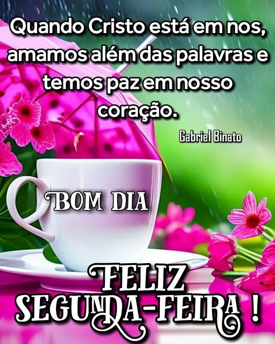 Bom dia Segunda-feira de paz