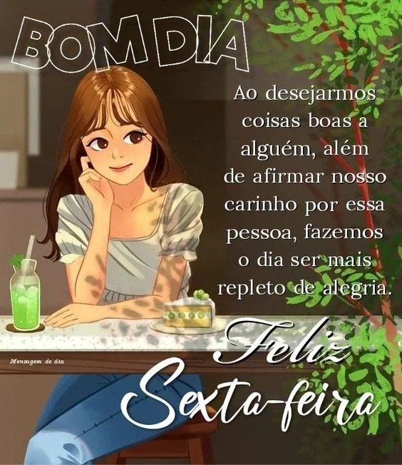 Bom dia feliz sexta-feira de alegria