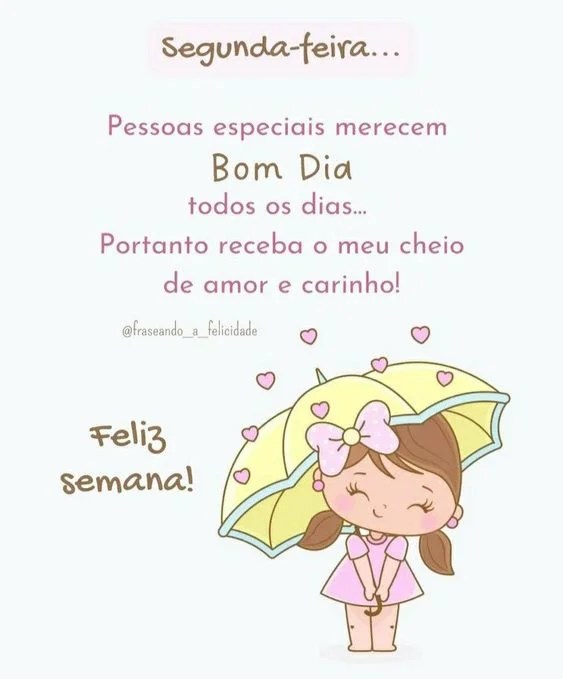 Segunda-feira de amor e carinho